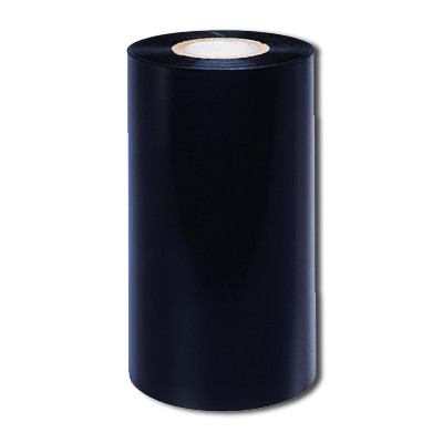 CALIBOR 110x300m black resin thermal transfer ribbon roll for industrial barcode printers, pack of 10