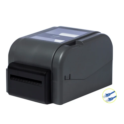Brother TD-4420TN 203dpi thermal transfer desktop label printer with Ethernet and USB connectivity, front view