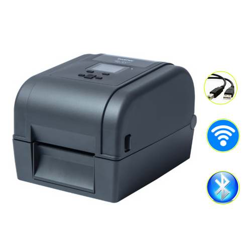Brother TD-4750 300dpi thermal transfer barcode and label printer with USB, network, WiFi and Bluetooth connectivity