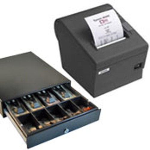 Epson TM-T82III Serial or Parallel & USB + EC410 Cash Drawer
