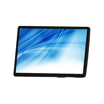 Element M15-FHD 15.6-inch black flat LCD display with slim bezel showing blue abstract screen, no stand