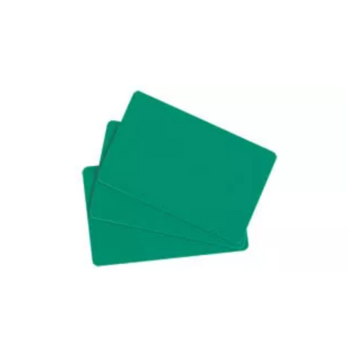 PVC GREEN CR80 CARDS - 30MIL - 100 cards
