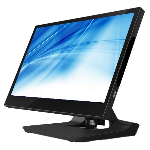 Element 455W 15.6-inch widescreen POS terminal in black with sleek angled stand