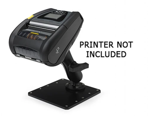 Zebra QLN420 Handi-mount with RAM arm and base plate for permanent forklift printer mounting, printer not included