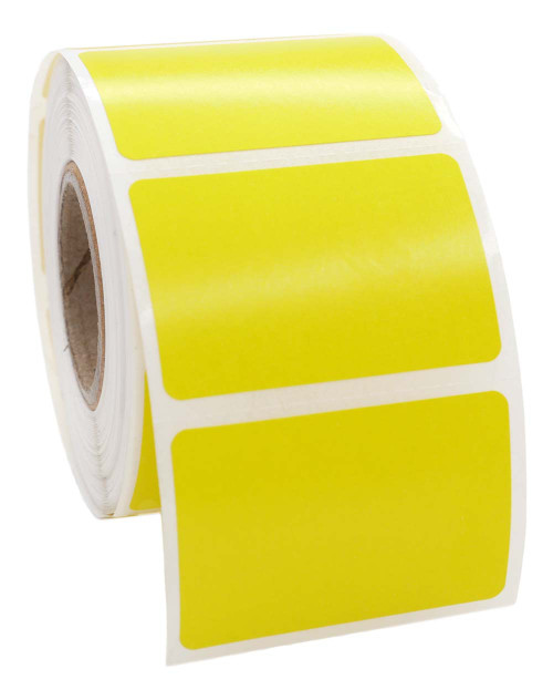 Direct Thermal 50mmx28mm Yellow labels 2000L/ Roll 25mm Core