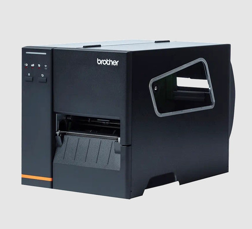 Brother TJ-4020TN Industrial Thermal Label Printer – high-speed 203dpi printing with 4-inch width, USB, Ethernet, and Serial connectivity for efficient labeling in industrial environments.