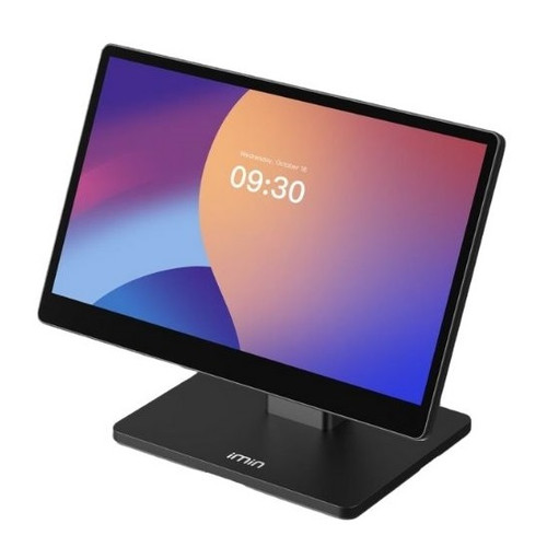 iMin Swan 2 15.6-inch Android 13 POS terminal with touchscreen on black stand