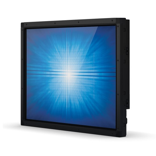 Elo 1598L 15.6-inch open-frame LCD touch display with black bezel and blue graphic on screen