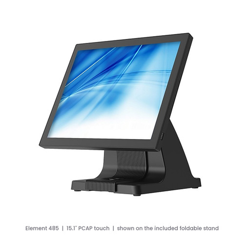 Element 485 15.1 inch all-in-one POS terminal, Intel N95, on its included foldable stand