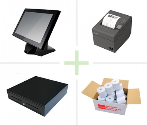 POS Bundle - Element 315 POS Terminal, TMT82 Printer, EC410 Cash Drawer, Paper Rolls