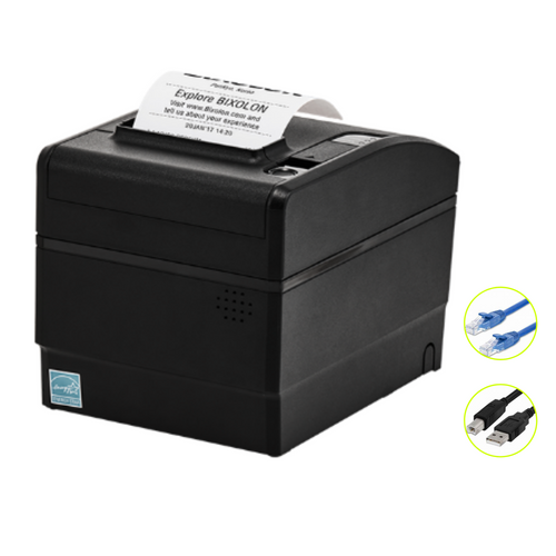 SRP-S300L 3" Thermal Printer for Linerless Label Paper with USB & Ethernet Interface and Paper Taken Sensor, Black SRP-S300L 3" Thermal Printer for Linerless Label Paper with USB & Ethernet Interface and Paper Taken Sensor, Black