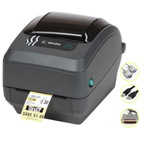 ZEBRA GK420T Label Printer 4" TT USB Serial Parallel ZEBRA GK420T Label Printer 4" TT USB Serial Parallel
