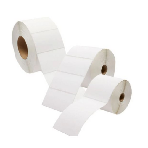 50mm x 50mm - White Direct Thermal Non- Perforated Labels, Permanent Adhesive, 25mm Core 1000L/Roll