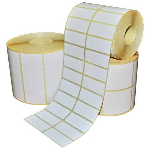 Plain Gloss Label 35mm x 17mm(2) x 76mm Core - 5 Rolls in a Box