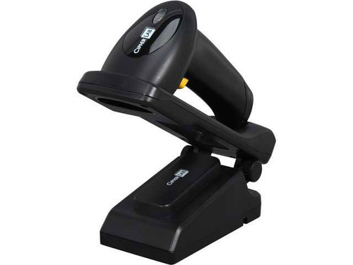 CipherLab 1560P Bluetooth barcode scanner seated in 3656 auto-sense charging stand