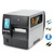Zebra ZT411 4-inch 203 dpi industrial label printer with color touch screen and USB, Ethernet, serial, Bluetooth icons