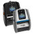 Zebra ZQ600 Plus Series 4-inch mobile label printers with color displays, shown in black and gray models