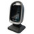 Element P881 2D desktop USB barcode scanner in black on stand, front view