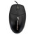 Element ECT408-BL black medical grade washable USB mouse with scroll wheel, top view
