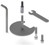 Humanscale M/Flex bolt-through kit MFLEX.1 with plate, bolts, hex key and wrench for M2.1 dual monitor mount