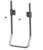Humanscale M8.1 horizontal crossbar handle in white with mounting brackets and screws