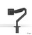 Humanscale M2.1 black clamp-on monitor arm shown mounted on desk, 5 pack