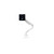 Humanscale M2.1 single white monitor arm with black VESA plate and 30mm sliding clamp mount