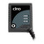 Front face of the Cino FM-480 fixed mount scanner showing the POWER, STATUS and OK/NG indicator labels beside the test button