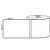 Diagram of 102mm x 150mm white thermal transfer perforated label roll with 25mm core