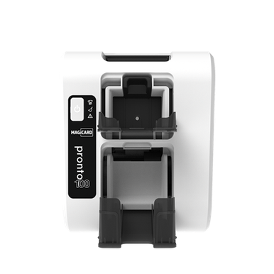 Magicard Pronto 100 single-sided ID card printer, front view
