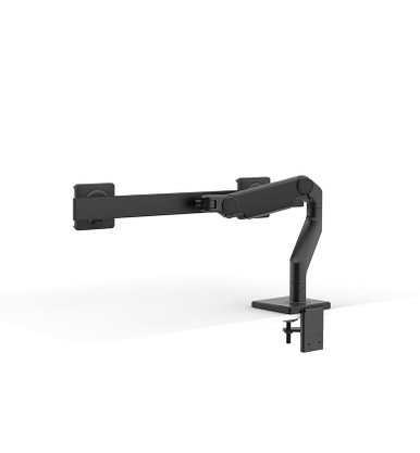 Humanscale M8.1 (Dual) Crossbar Monitor Arm Using An Angled/Dynamic Arm Link, Clamp Mount In Black