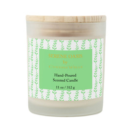 Serene Oasis Sage Botanical Vines Scented Candle Front View
