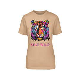 Multi-Colored Tiger Tan Tee Front View