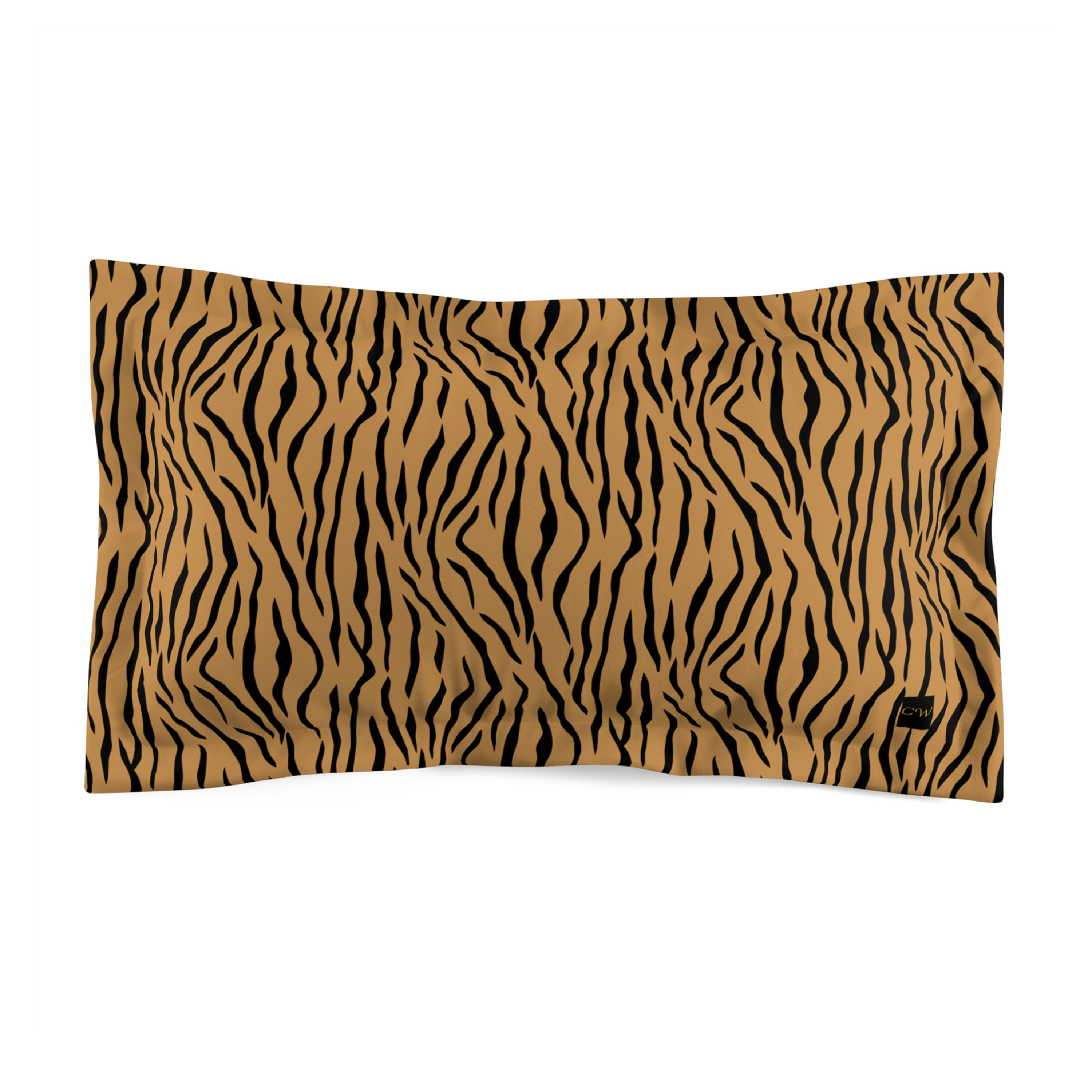 Tiger Print Pillow Sham King Size