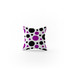 Black And Purple Circles Indoor Decorative Throw Pillow Back View