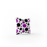 Black And Purple Circles Indoor Decorative Throw Pillow Right View