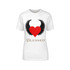 Leopard Print Blessed Heart Wing White Tee Front View