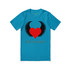 Leopard Print Blessed Heart Wing Aqua Tee Flat View
