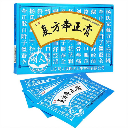 Bai Quan Pai Fu Fang Qian Zheng Gao For Facial Paralysis  4 Plasters