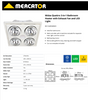 Midas 3-in-1 Bathroom Heater with Exhaust Fan and LED Light