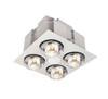 Modern NOUX Bathroom Heat Lamp Unit with Ventilation and Daylight LED