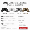 ST153 Double Adjustable Outdoor Wall Spotlight with Sensor