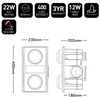 Brilliant White Airforce 2 lights 3-in-1 Bathroom Heater