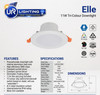 UR Lighting Elle 11W Tri-Colour Polycarbonate Downlight White with Orange Spring Clips LLED34510WD D11T IP44 Rated by Tradelike
