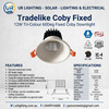 UR Lighting Coby Fixed 12W Tri-Colour 60 Degree LED Downlight with Deep Heat Sink White/Black Finish TLCOTC12WD D12W IP44 Rated 900lm IC-4 Rated 90mm Cutout by UR Lighting
