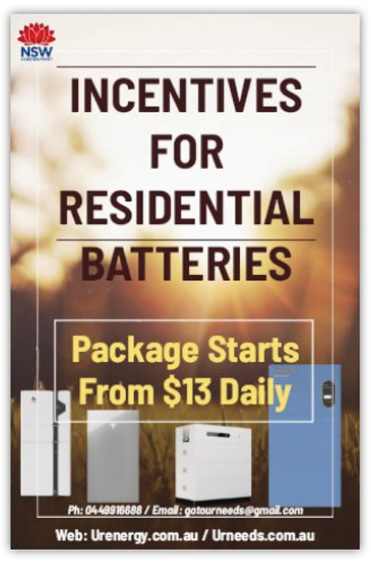 NSW Solar Battery Incentives: from just $13 a day.