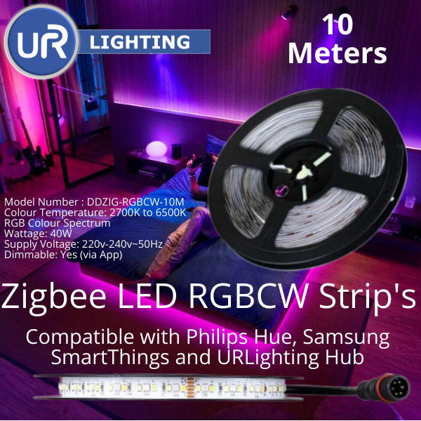 Philips Hue Compatible ZigBee Smart LED Strip 40W RGB, Warm