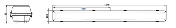 IP65 LED Tube Weatherproof Batten 1200mm (4ft)