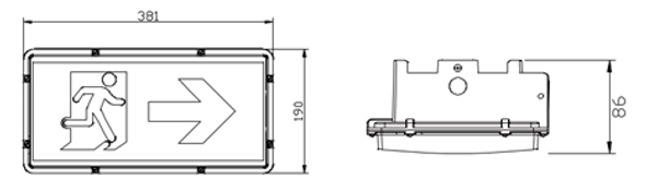 Tradelike OMEGA LED Weatherproof Exit