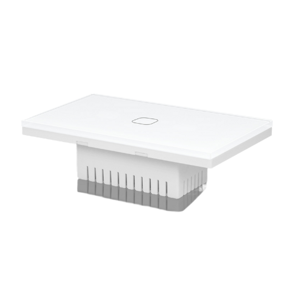 Black 1 Gang Smart Wi-Fi Touch Switch with crystal glass panel, LED indicators, voice control ready – UR Lighting Prestons NSW